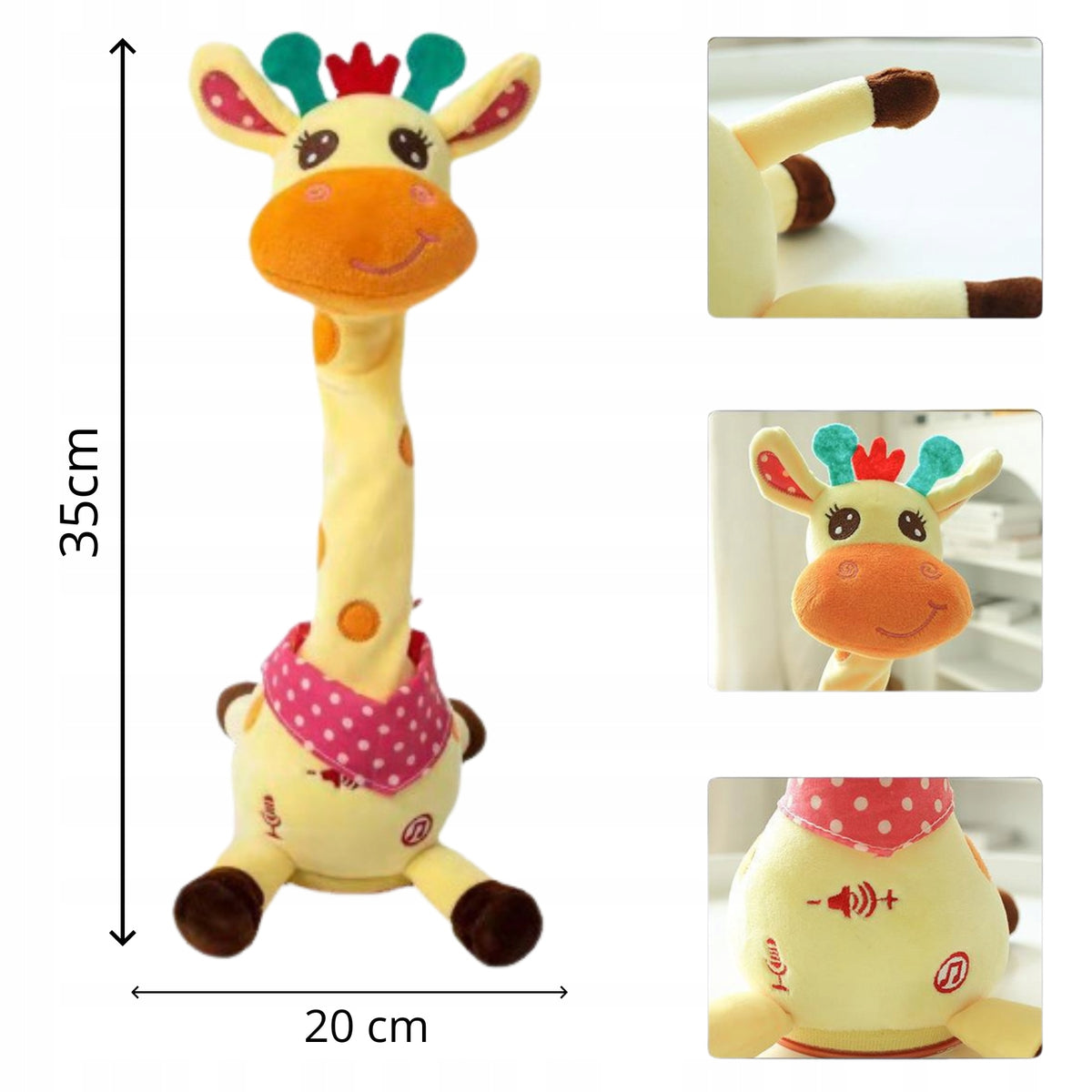 PLUSH SENSORY GIRAFFE SINGING DANCING BABY TOY Packaging status original