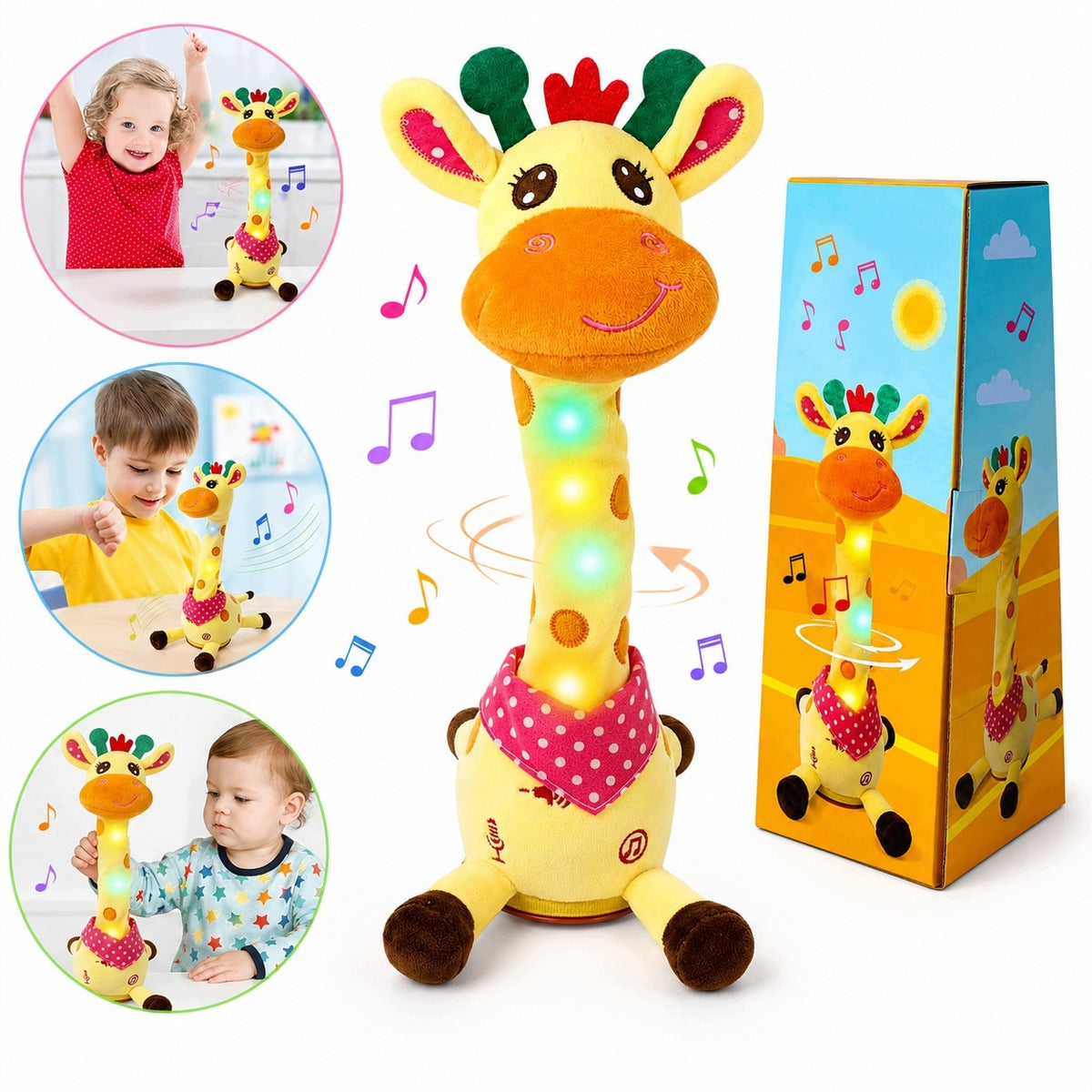 PLUSH SENSORY GIRAFFE SINGING DANCING BABY TOY