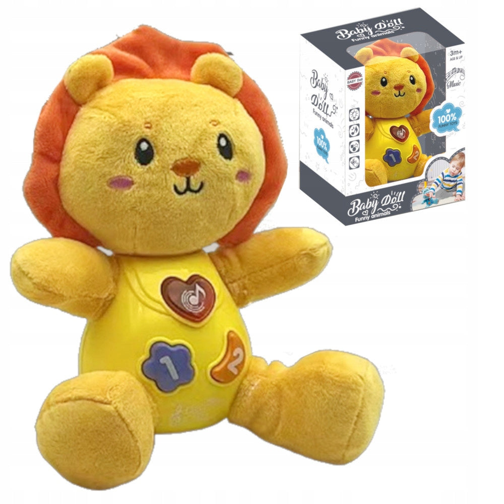 PLUSH TOY INTERACTIVE LION STUFFED ANIMAL WITH LIGHT SOUNDS CALMING MELODIES