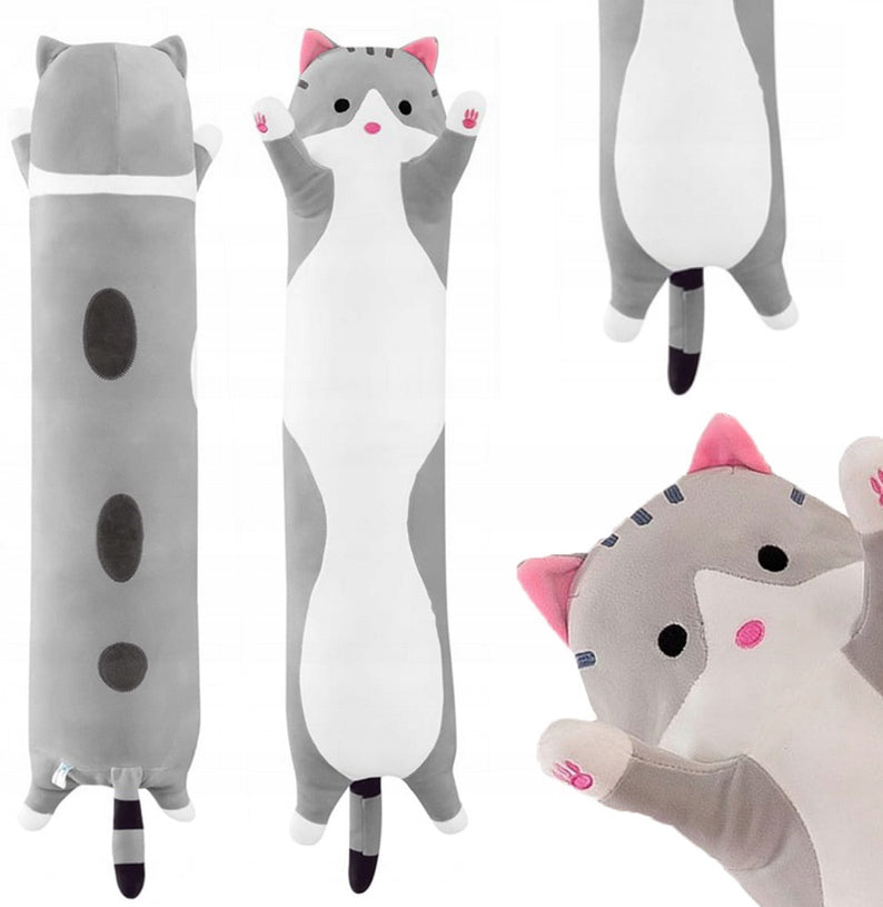 PLUSH TOY LONG CAT CUDDLY SAUSAGE TOY PILLOW THICK NICE
