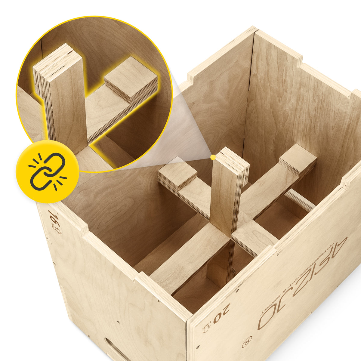 PLYOMETRIC BOX JUMP BOX GYM CROSSFIT WOODEN FOR EXERCISE 75 CM Packaging status original
