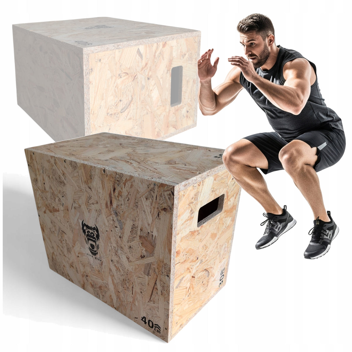 PLYOMETRIC CHEST CROSSFIT FITNESS 30x40x50 CM FOR EXERCISE JUMP BOX FIT