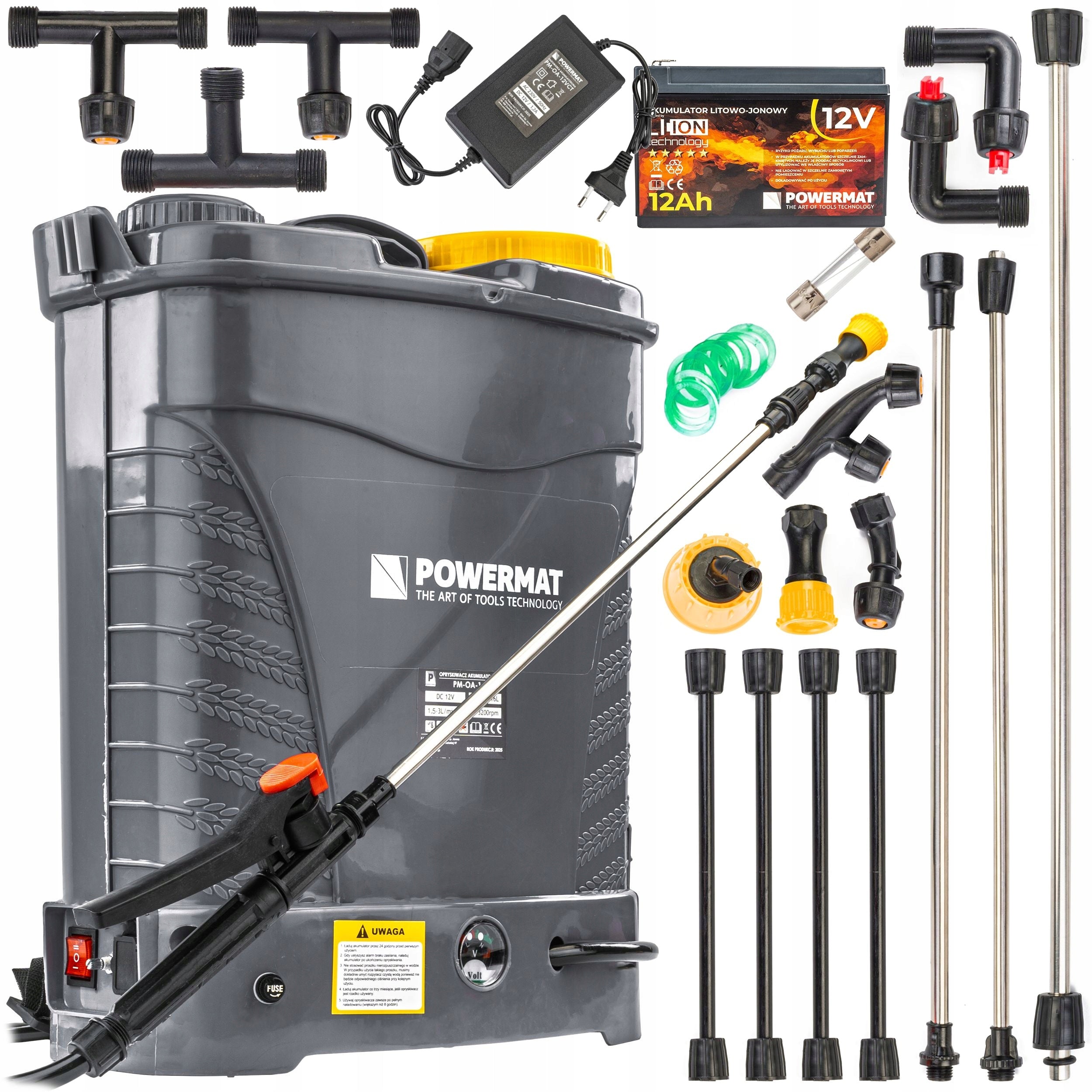 PM CORDLESS PRESSURE BACKPACK SPRAYER LI-ION 16L SET OF 9 NOZZLES