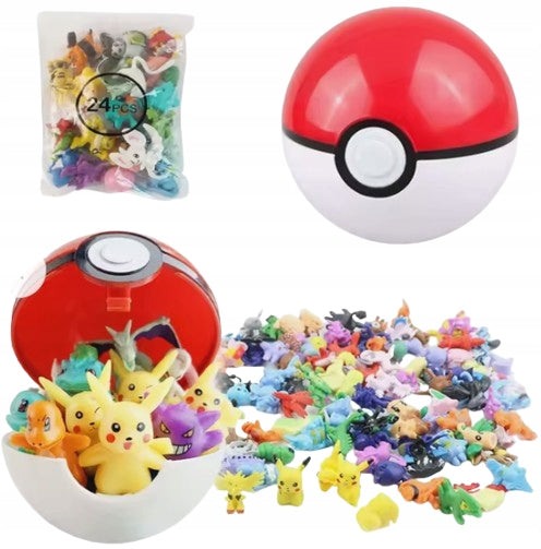 POKEMON 24 Figurines + POKEBALL Pikachu Set| XXL Set | Gift Gadget