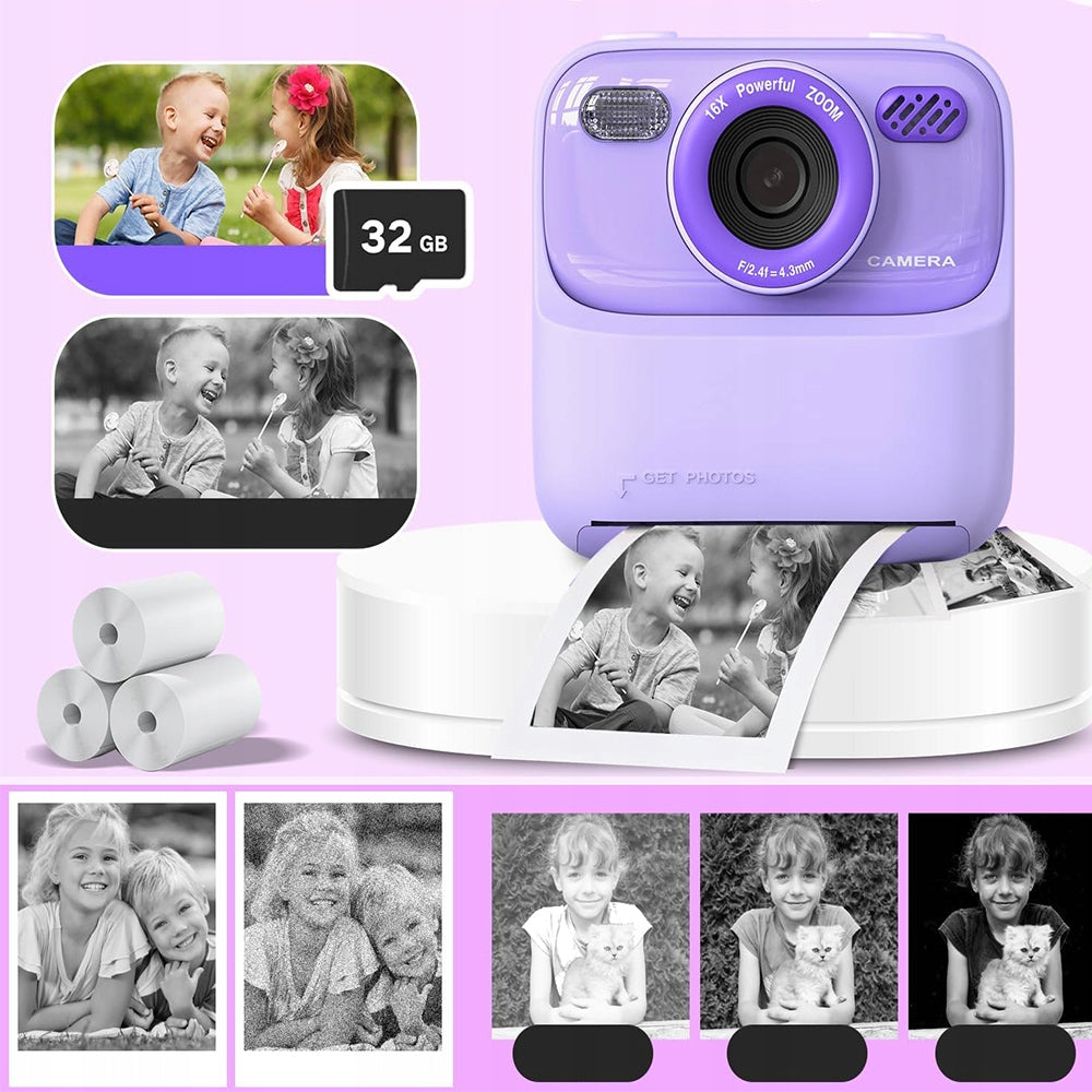 POLAROID CAMERA FOR CHILDREN MULTIFUNCTIONAL SAFE THERMAL TRANSFER PRINTING Model 4765868586