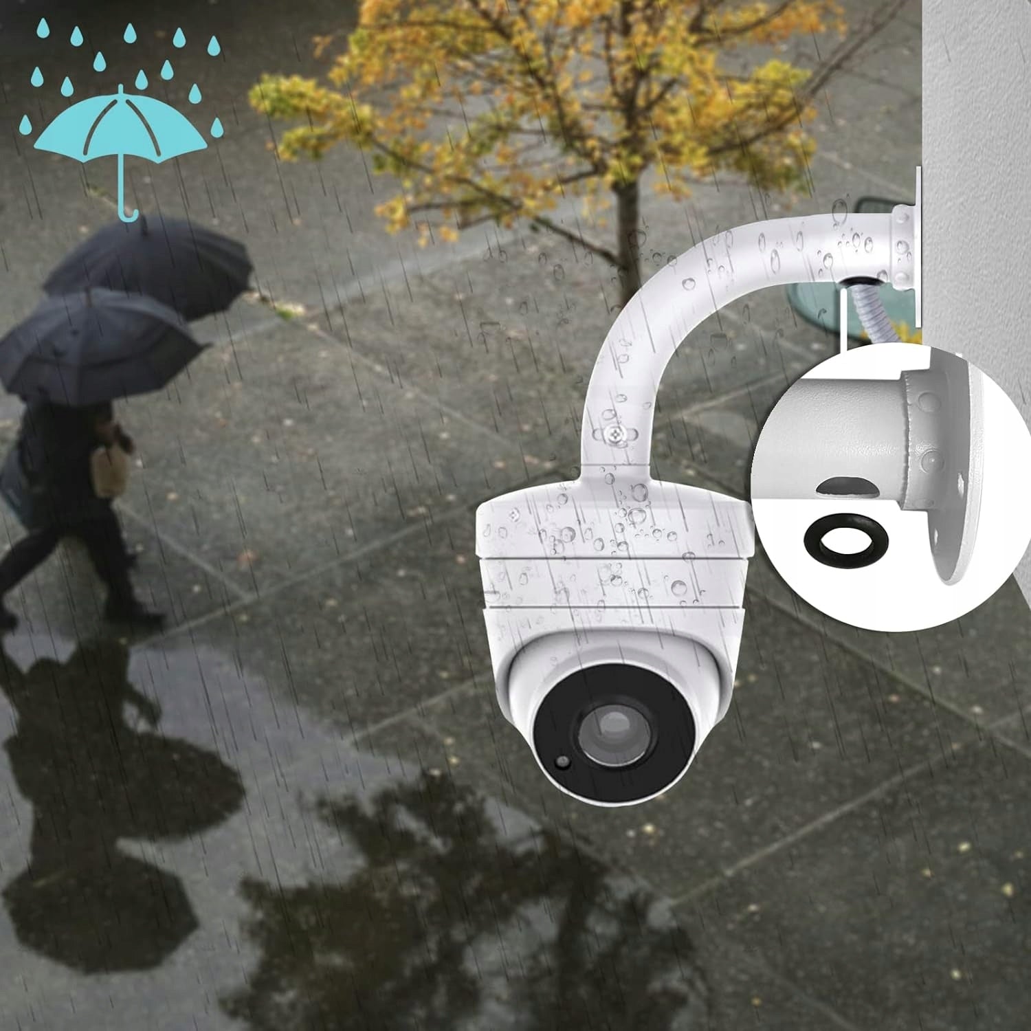 POLE MOUNT FOR CCTV CAMERAS WALL MOUNT FOR DOME METAL WHITE Brand no brand