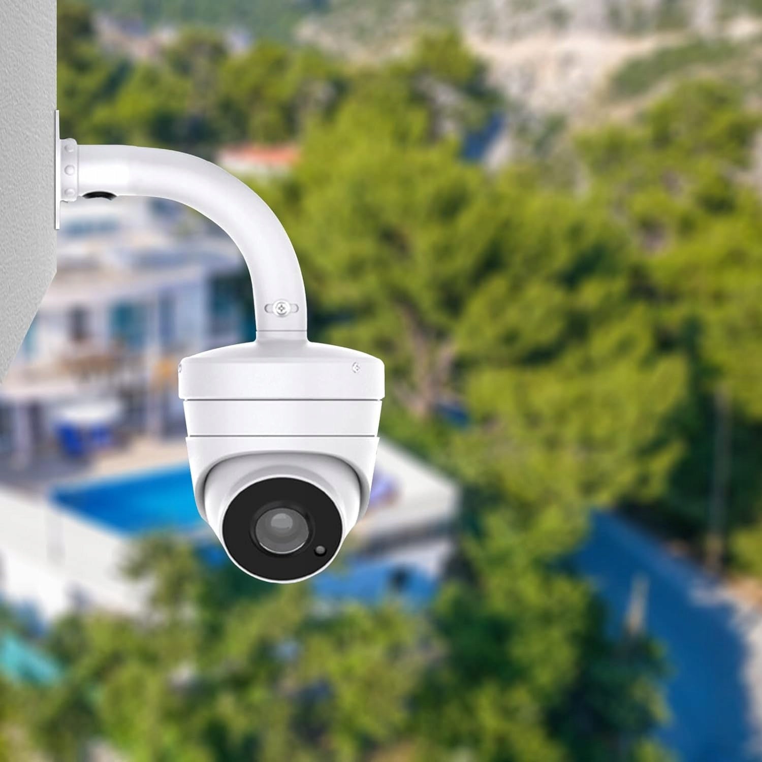 POLE MOUNT FOR CCTV CAMERAS WALL MOUNT FOR DOME METAL WHITE Model 6TL0410WHMD