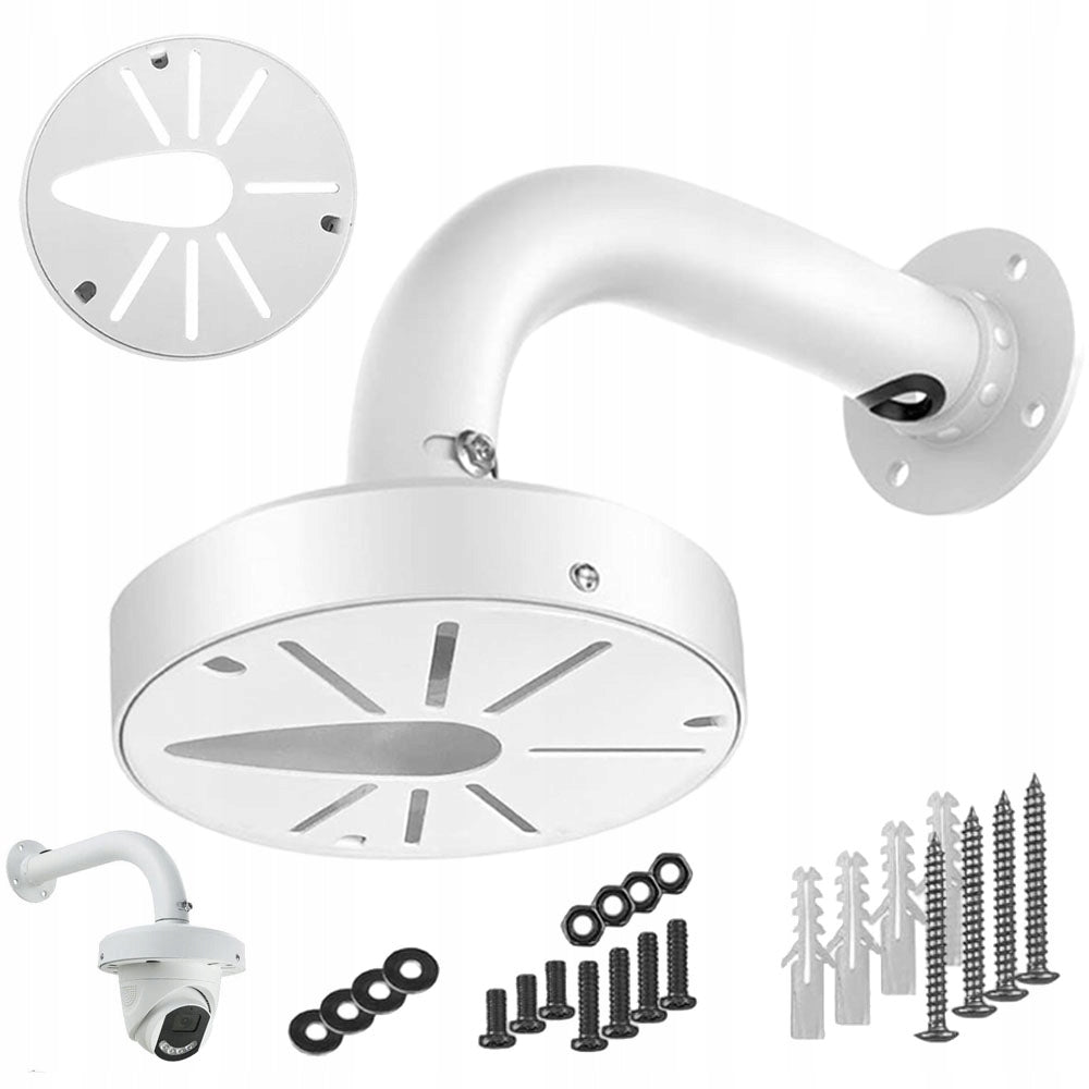POLE MOUNT FOR CCTV CAMERAS WALL MOUNT FOR DOME METAL WHITE