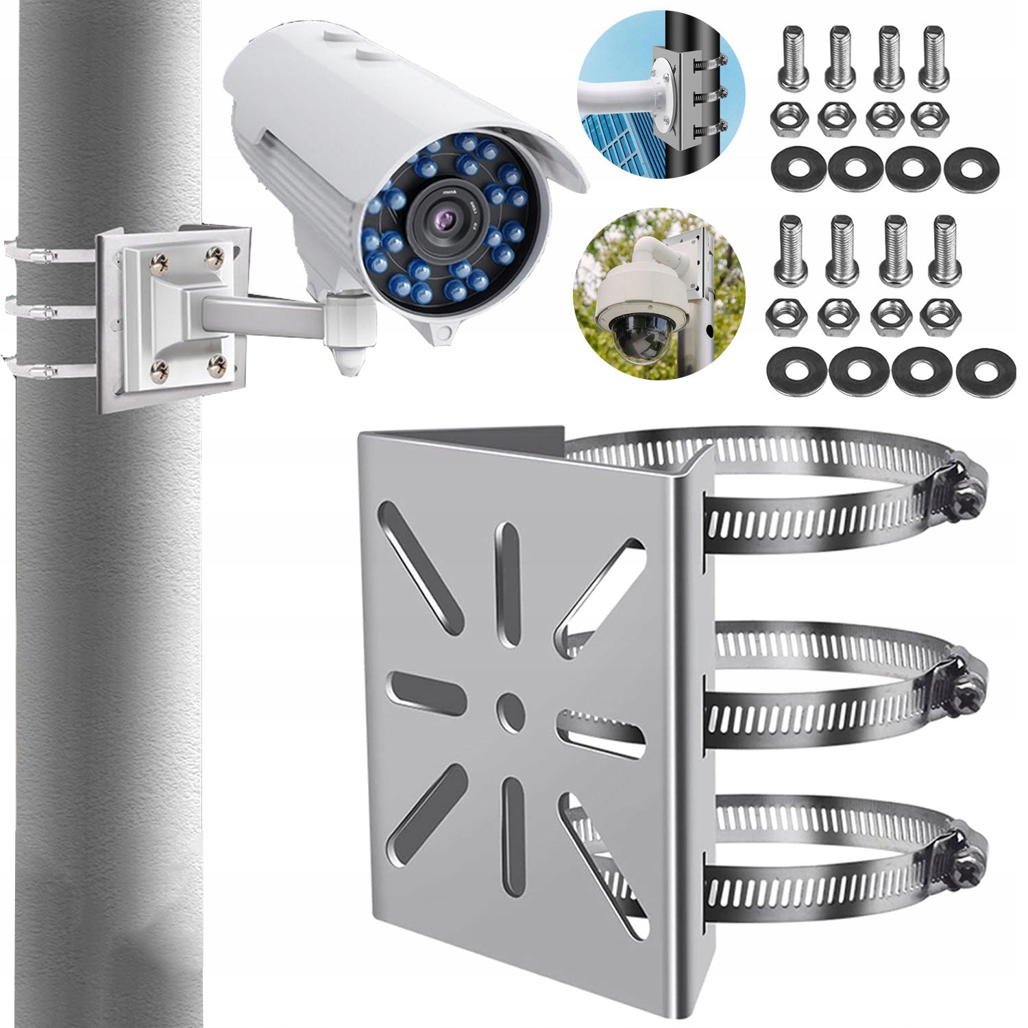 POLE MOUNTING BRACKET FOR CCTV CAMERAS CAMERA MOUNT KIT