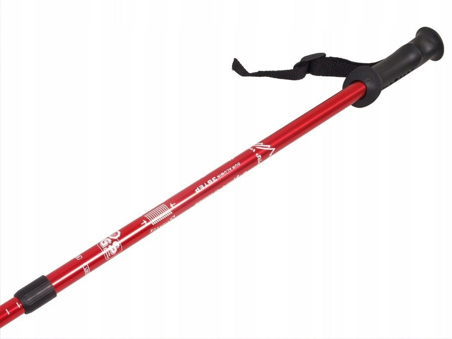 POLES TREKKING POLES FOLDING MOUNTAIN RED NORDIC WALKING Color red