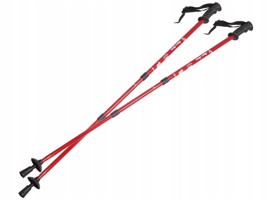 POLES TREKKING POLES FOLDING MOUNTAIN RED NORDIC WALKING