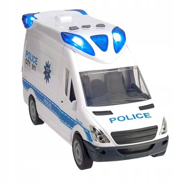 POLICE CAR VAN Police Car Toy with Drive Power Friction Light Sound Manufacturer code NO-1003750