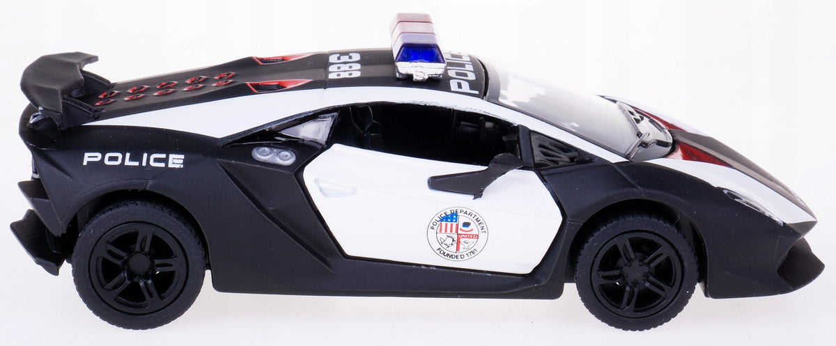 POLICE LAMBORGHINI SESTO ELEMENTO METAL MODEL 1:38 KINSMART Color multicolor