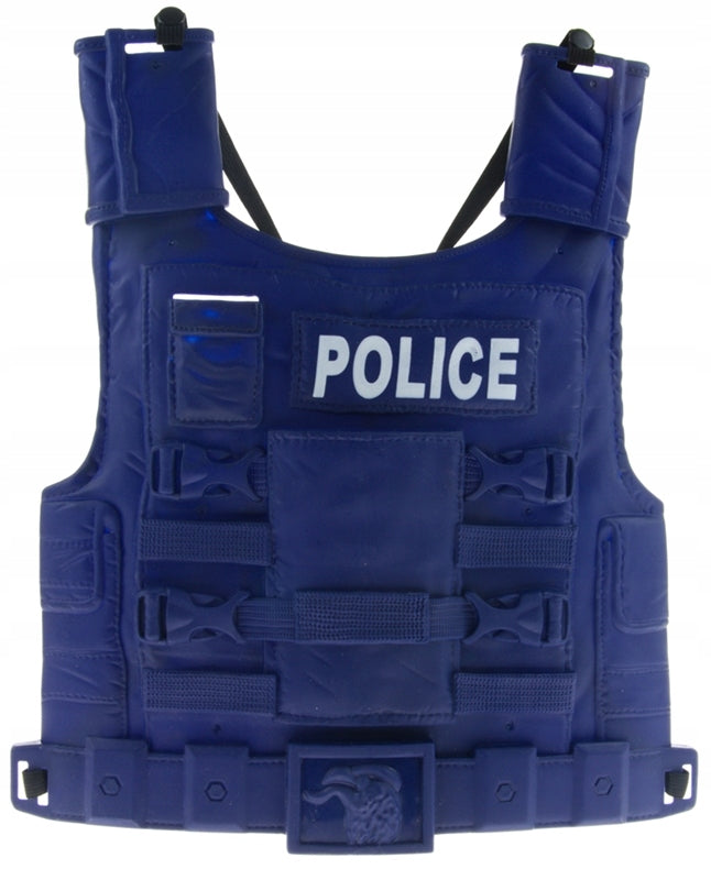 POLICEMAN SET SMALL POLICEMAN VEST BATON PISTOL HANDCUFFS OUTFIT Role policeman
