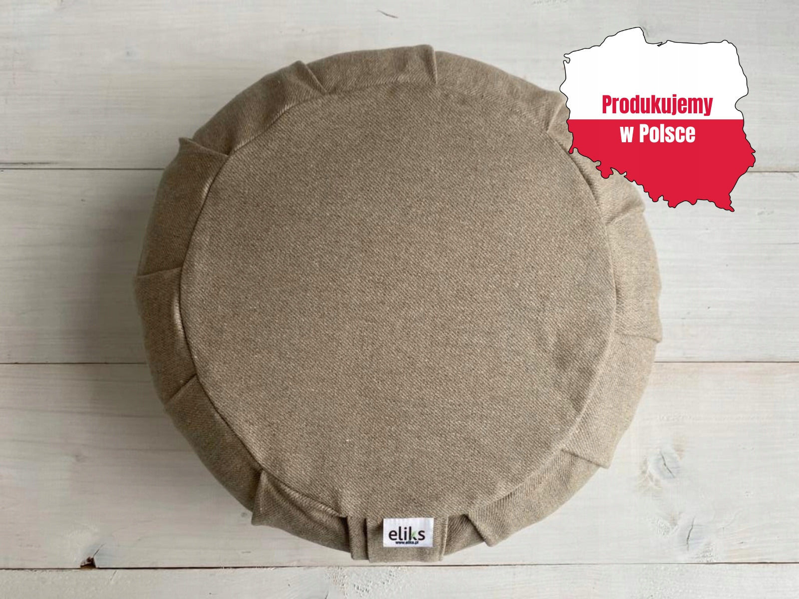 POLISH PRODUCT ZAFU MEDITATION pillow with COVER - linen