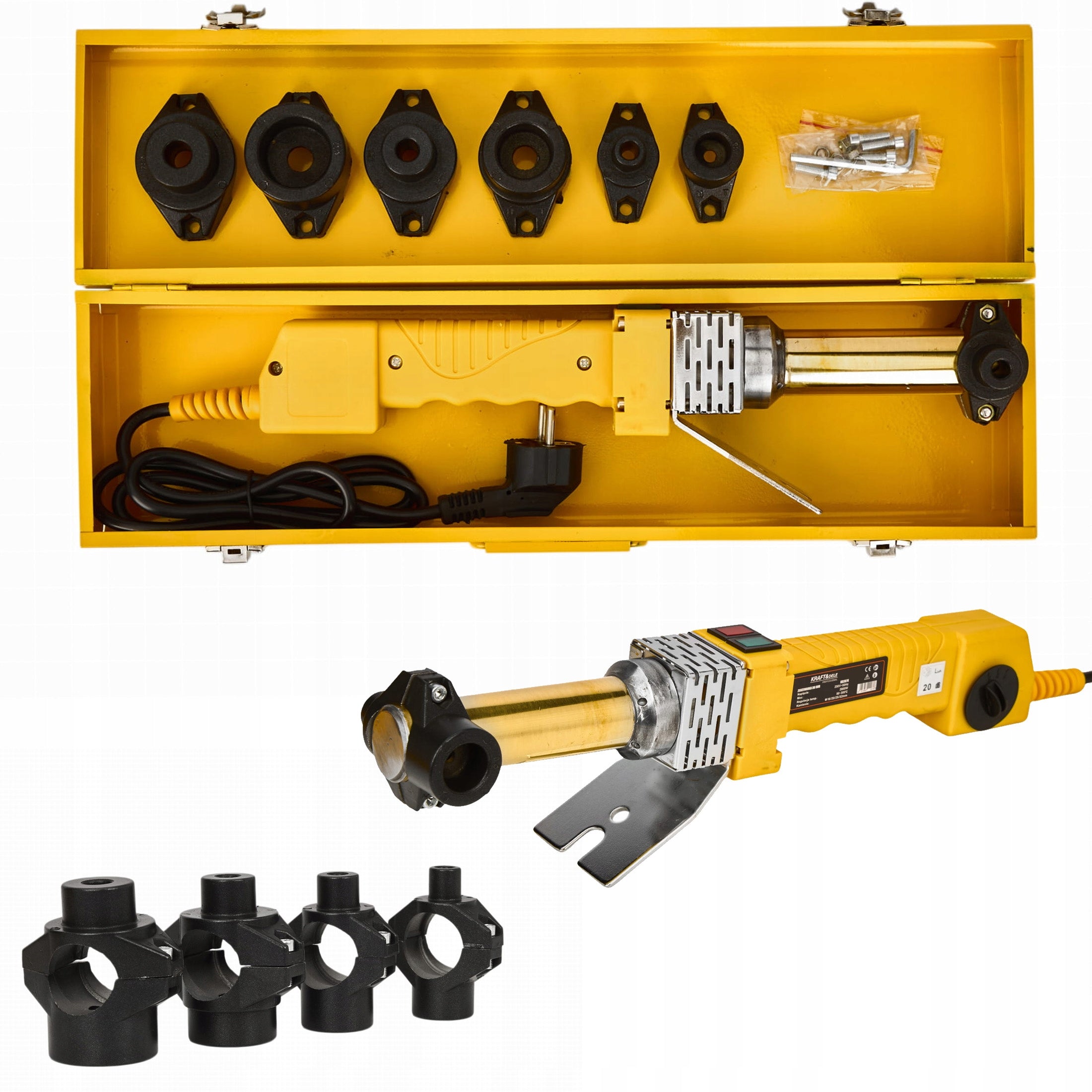 POLYFUSION PVC PIPE MANDREL WELDING MACHINE 2800W/230V CASE + DIES