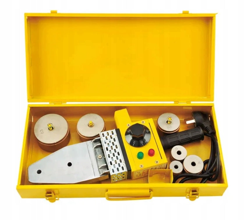 POLYFUSION Welding Machine for PVC Pipe PP 2200W 6 Dies 20-63MM SUITCASE 320 C Manufacturer code ZGRZEWARKA DO RUR PCV PP 6 MATRYC