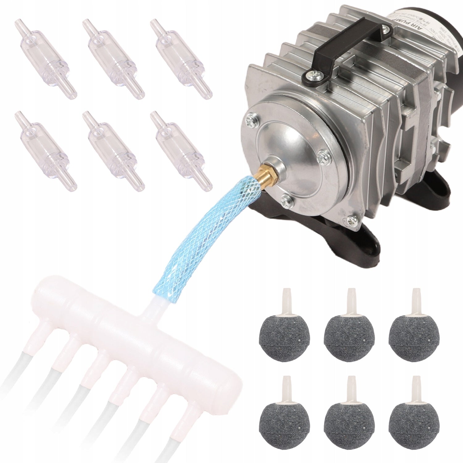 POND AERATOR 25 L/MIN 18W 6 OUTPUTS EFFICIENT FOR POND Product weight with unit packaging 1.55 kg