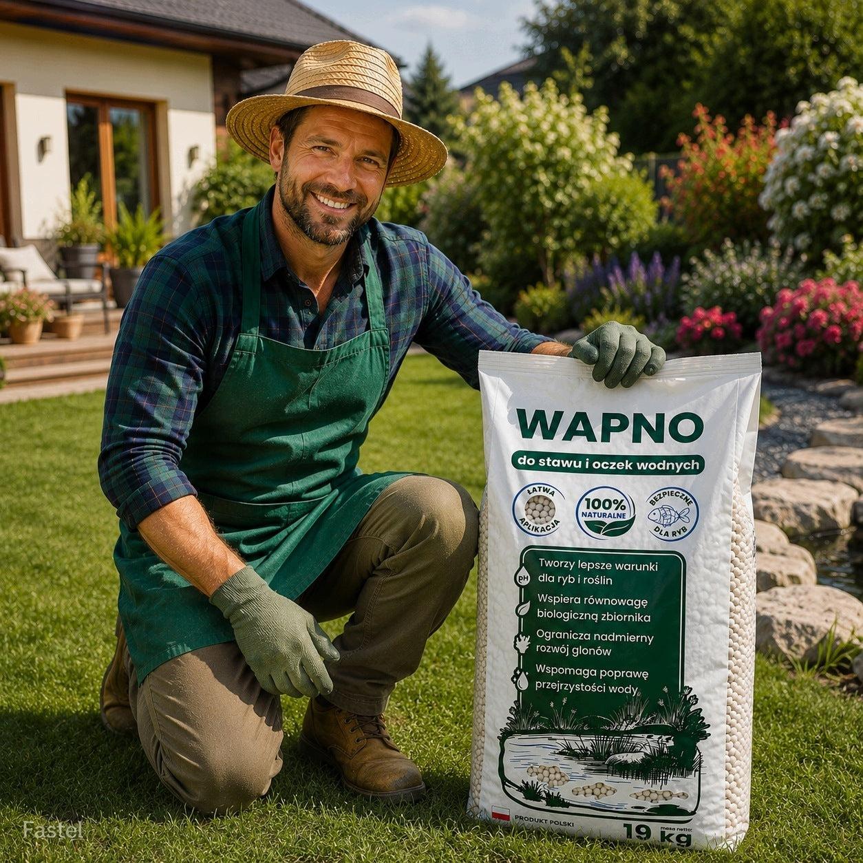 POND CHALK LIME FOR POND WATER POND 19KG EKO FOR ALGAE CLEAN WATER Manufacturer code 767 KREDA PRO