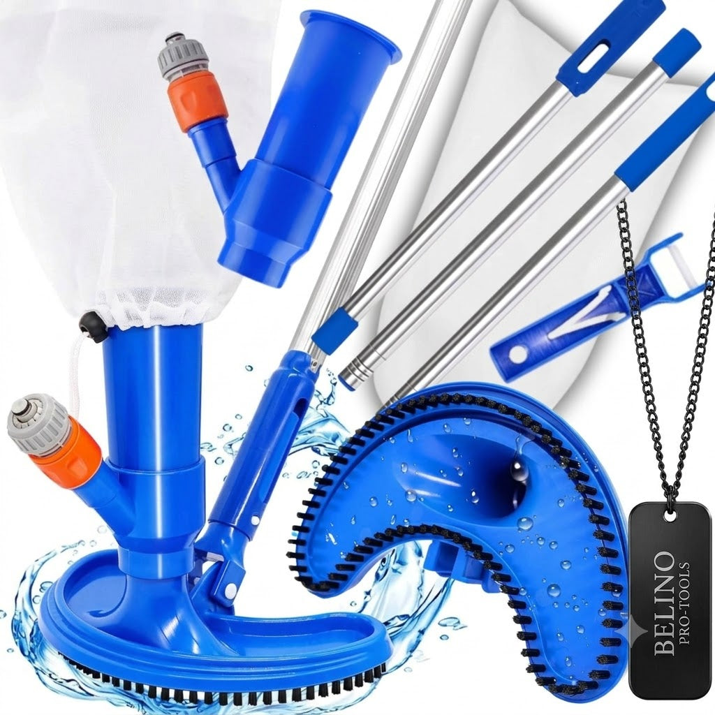 POOL BOTTOM CLEANER + TELESCOPIC STICK CLEANING KIT 7in1 Manufacturer code FA616
