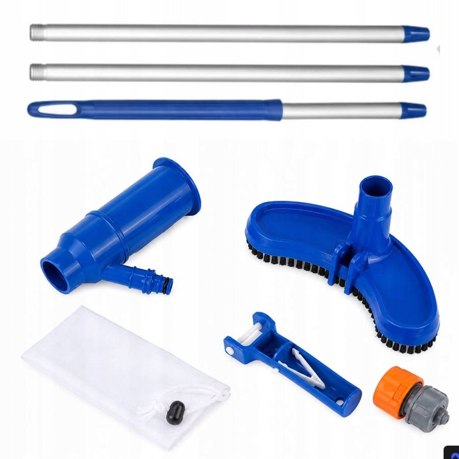 POOL BOTTOM CLEANER + TELESCOPIC STICK CLEANING KIT 7in1 Manufacturer no brand