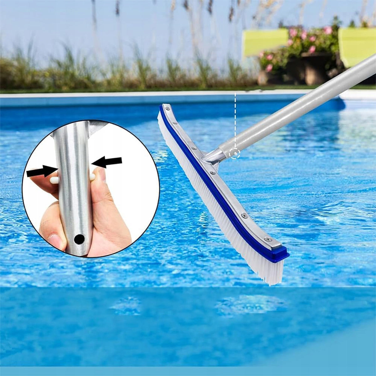 POOL BRUSH POOL BOTTOM CLEANING KIT WITH TELESCOPIC POLE Manufacturer no brand