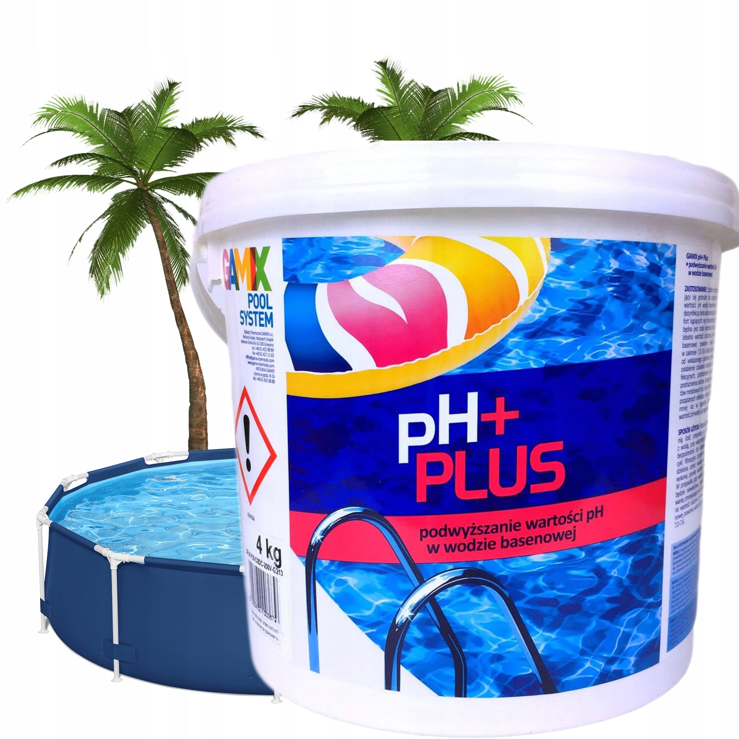 POOL CHEMISTRY FOR SWIMMING POOL PH+ PLUS granules 4kg