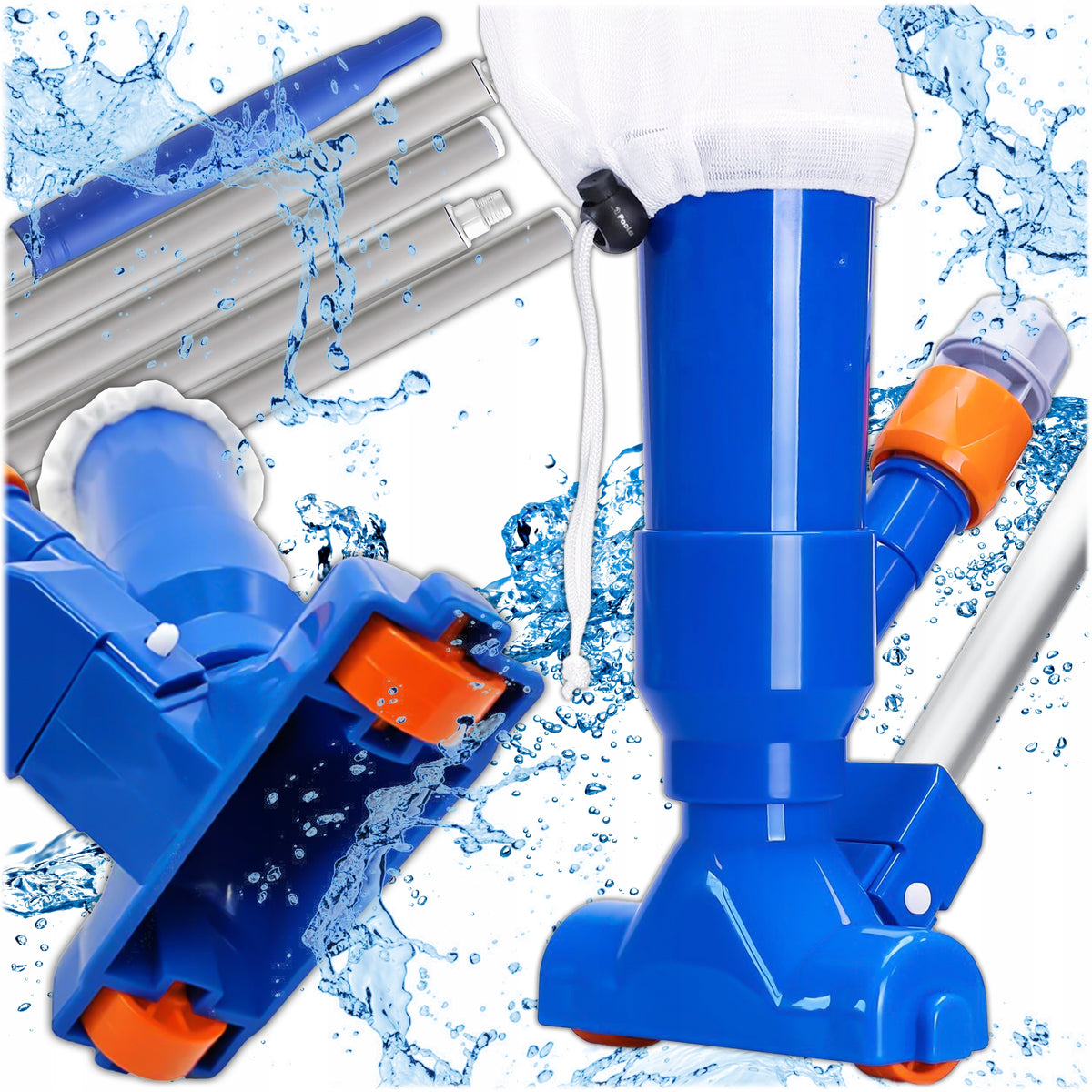 POOL CLEANER POOL BOTTOM MESH SPA BRUSH + STICK Packaging status original