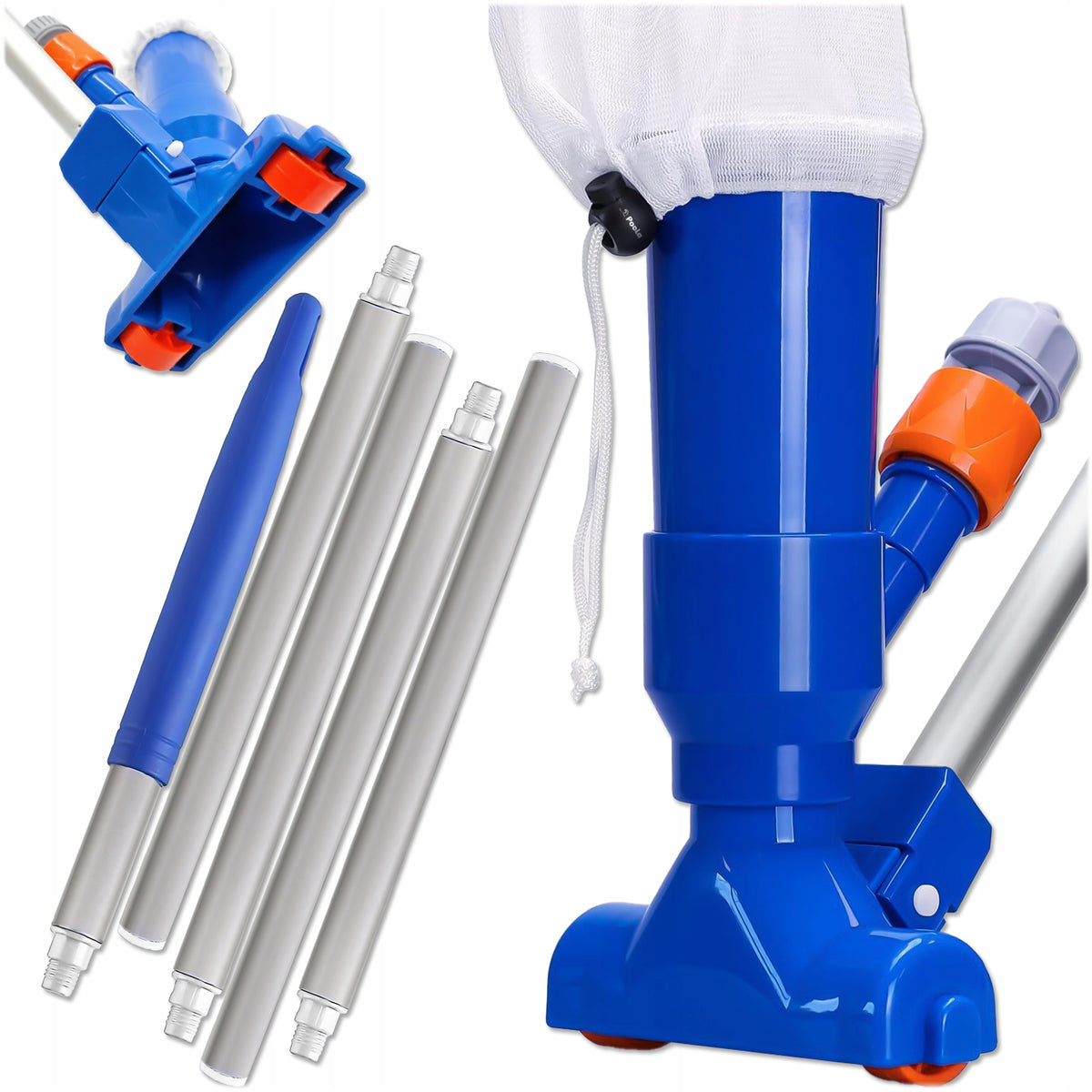 POOL CLEANER POOL BOTTOM MESH SPA BRUSH + STICK