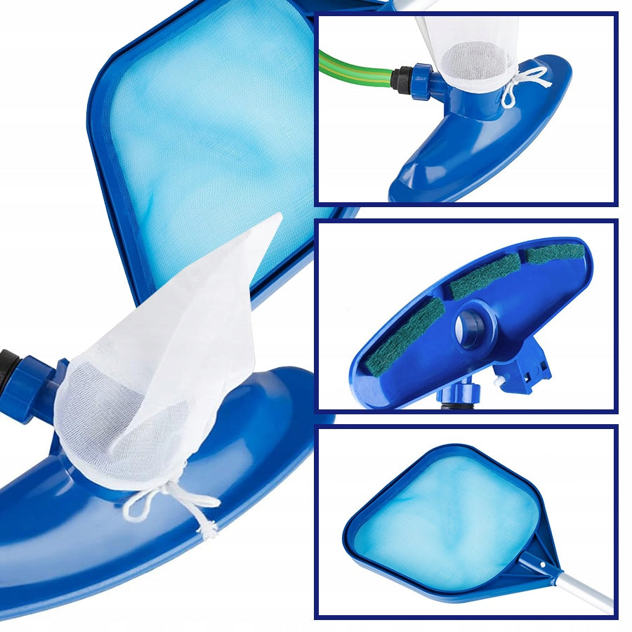 POOL CLEANING KIT BRUSH pool VACUUM CLEANER STICK MESH Batteries included no