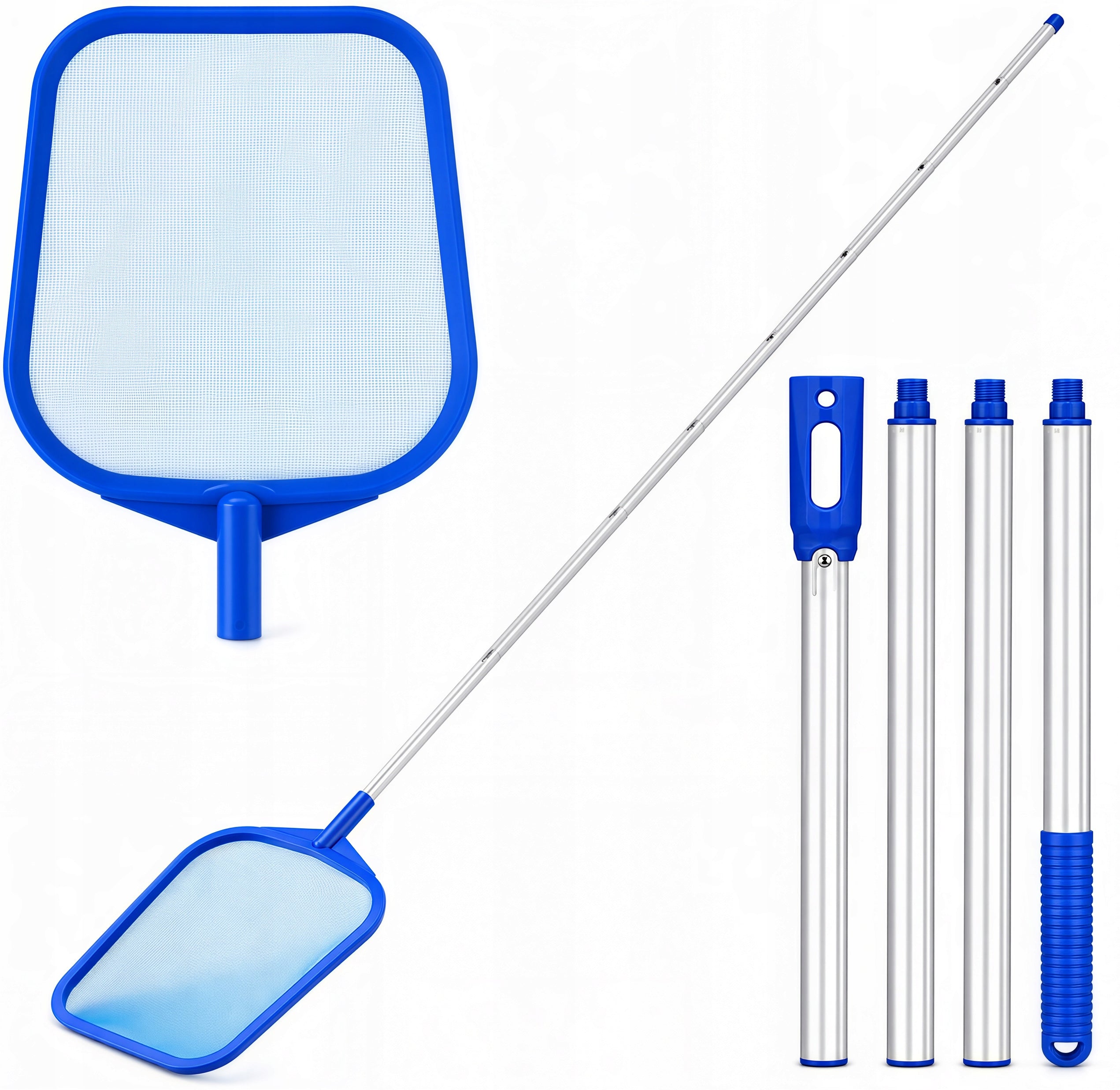 POOL CLEANING MESH LANDING NET FOR GARBAGE CATCHING + STICK