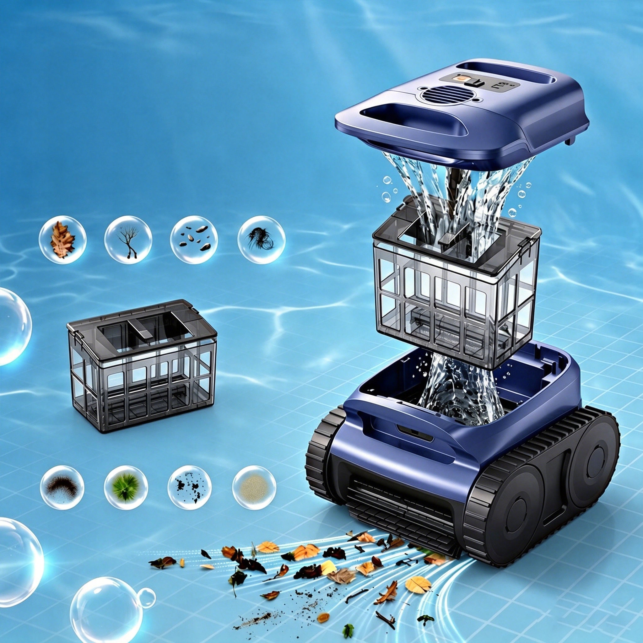 POOL CLEANING ROBOT AUTOMATIC POOL VACUUM CLEANER Seauto SAT 25 Packaging status original