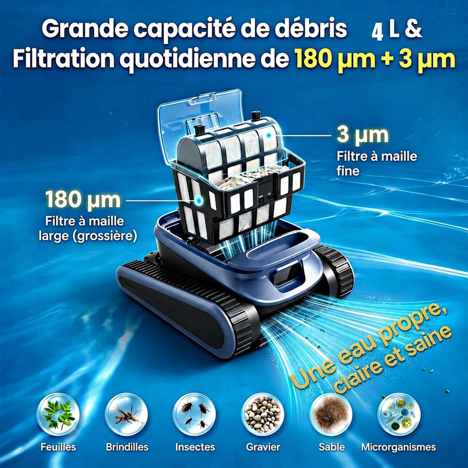 POOL CLEANING ROBOT AUTOMATIC POOL VACUUM CLEANER Seauto SAT30pro Manufacturer code PC10A4027737463478