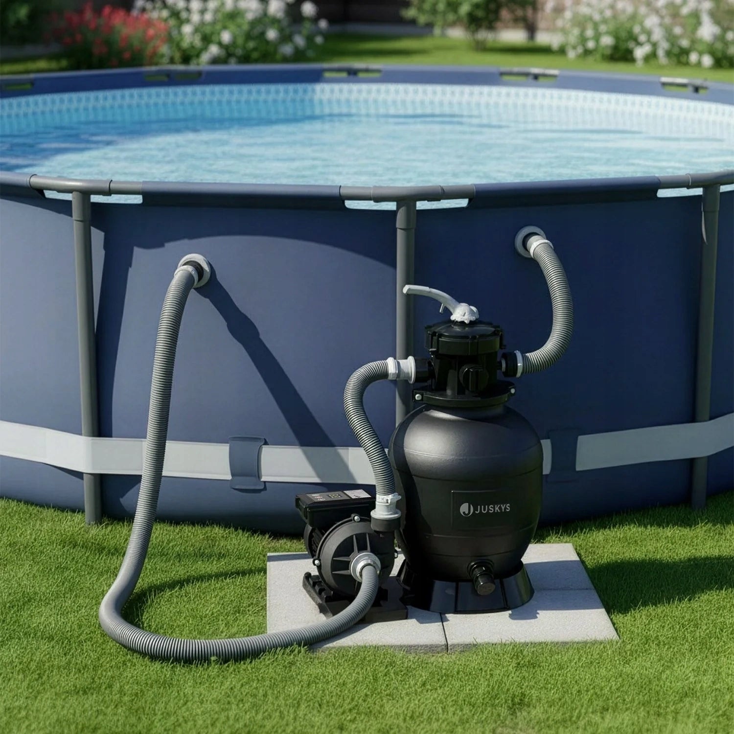 POOL FILTER SAND PUMP FILTRATION FOR SWIMMING POOL 250W + TIMER * BALLS Manufacturer code 302382