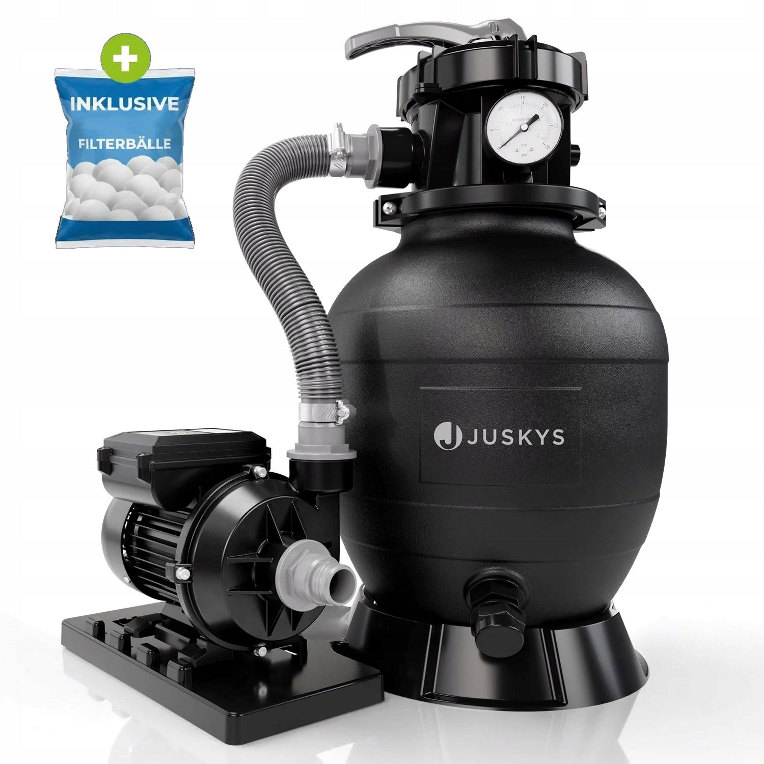 POOL FILTER SAND PUMP FILTRATION FOR SWIMMING POOL 250W + TIMER * BALLS