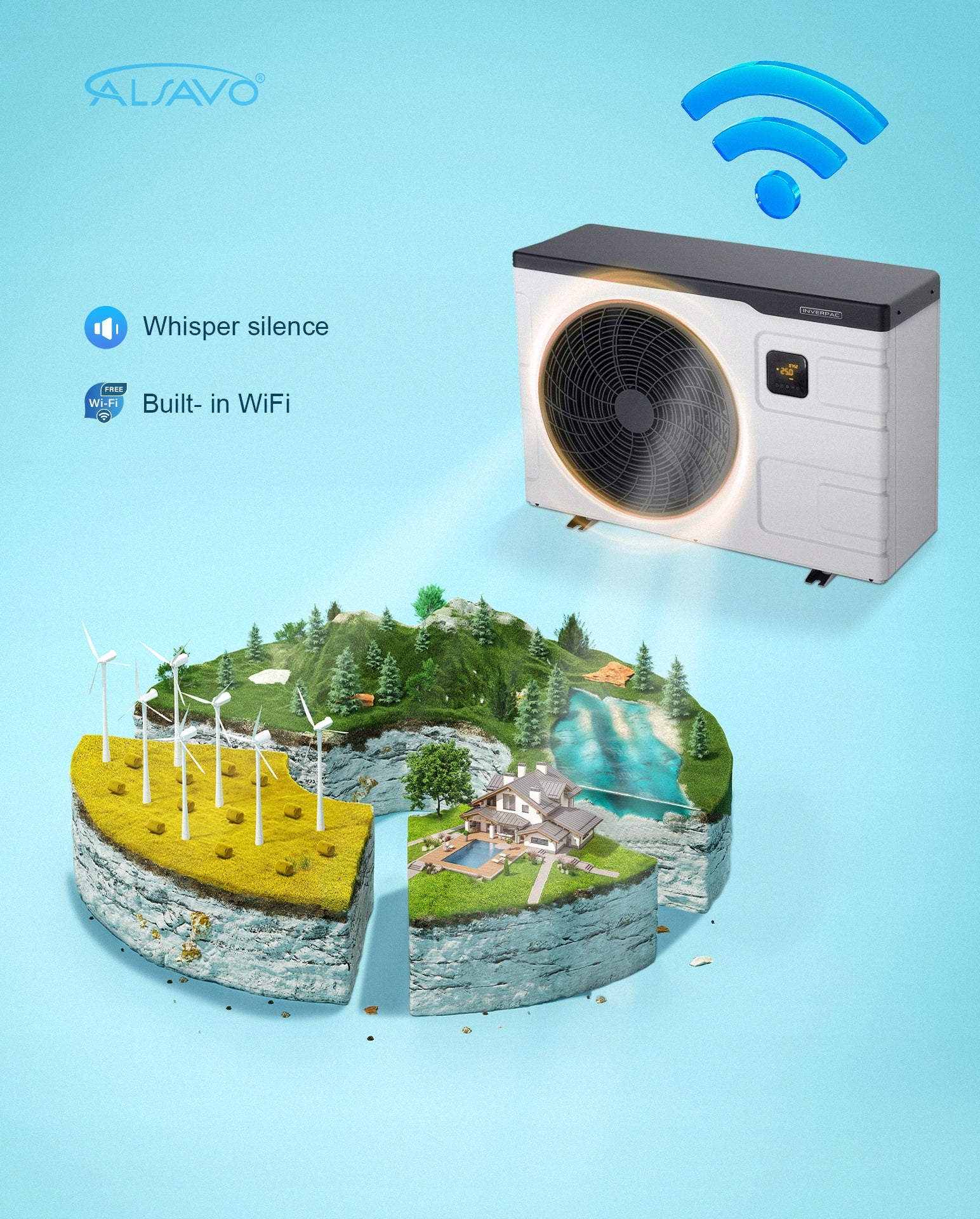 POOL HEAT PUMP ZEALUX INVERPAC S165, 16,5kW Brand no brand