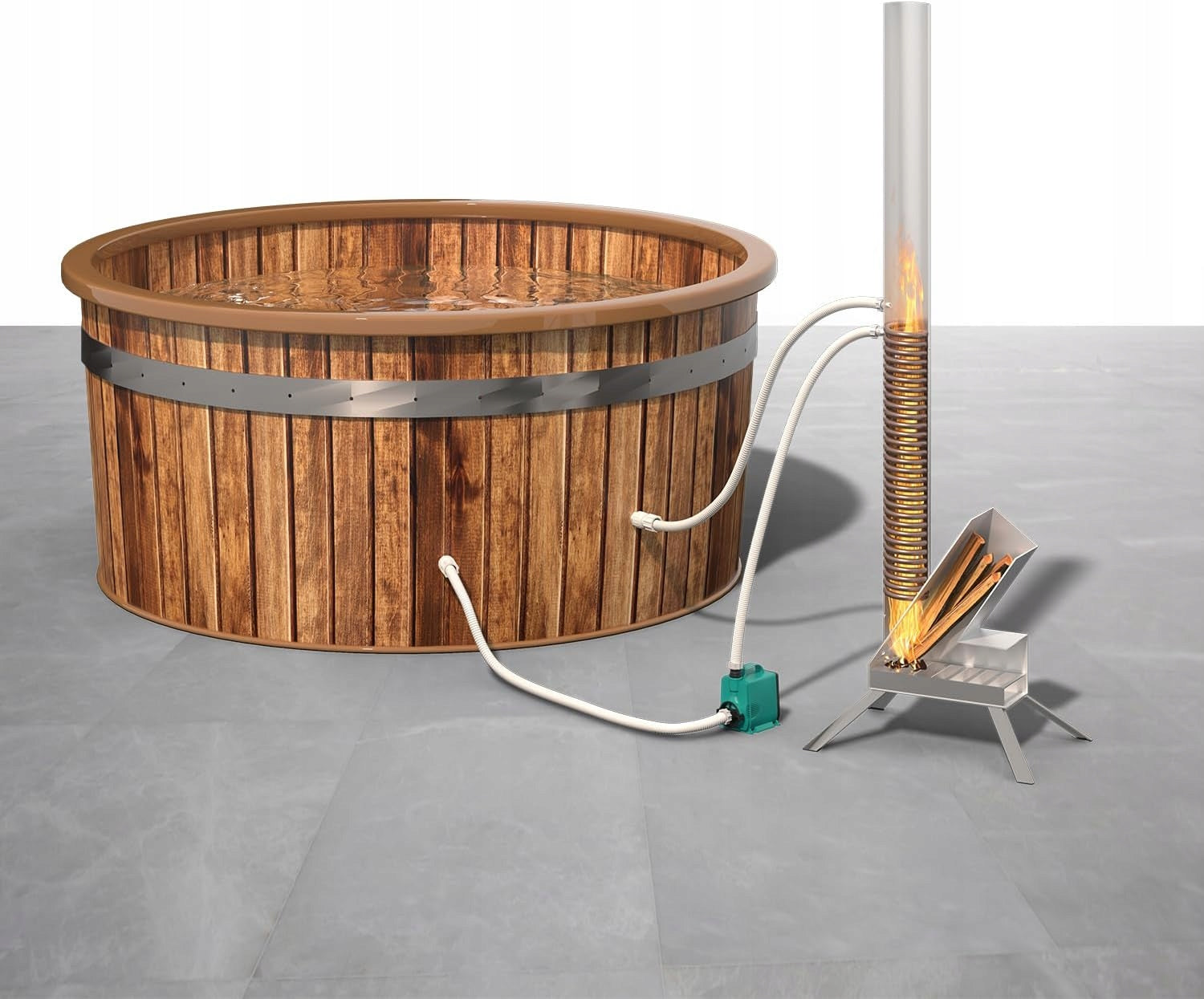 POOL HEATING WITH FIREWOOD HEAT PUMP POOL HEATER TITANIUM Packaging status original
