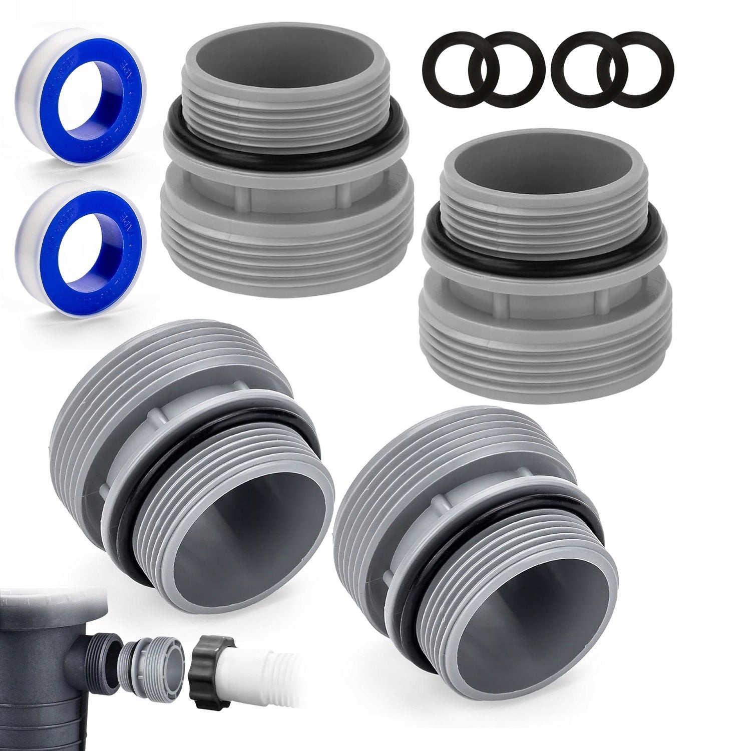 POOL HOSE ADAPTER 1,5 INCH FITTING REDUCTION FOR INTEX AND OTHERS