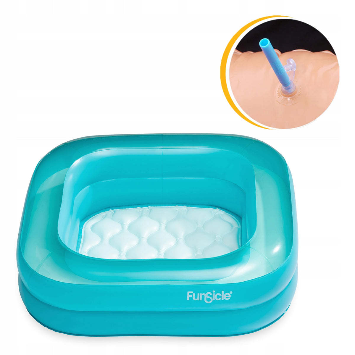 POOL INFLATABLE PADDLING POOL FOR CHILDREN FUNSICLE 84x84cm SOFT BOTTOM BLUE Packaging status original