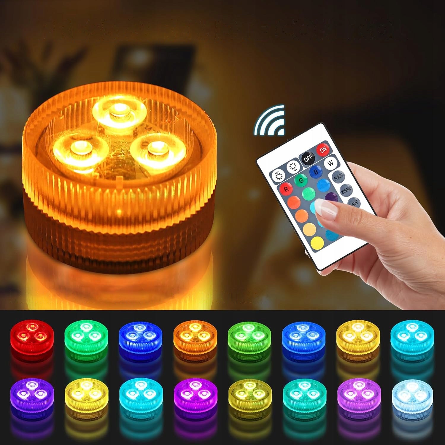 POOL LIGHTS LED POOL LIGHTS JACUZZI RGB 5 PIECES WITH 1 REMOTE CONTROL