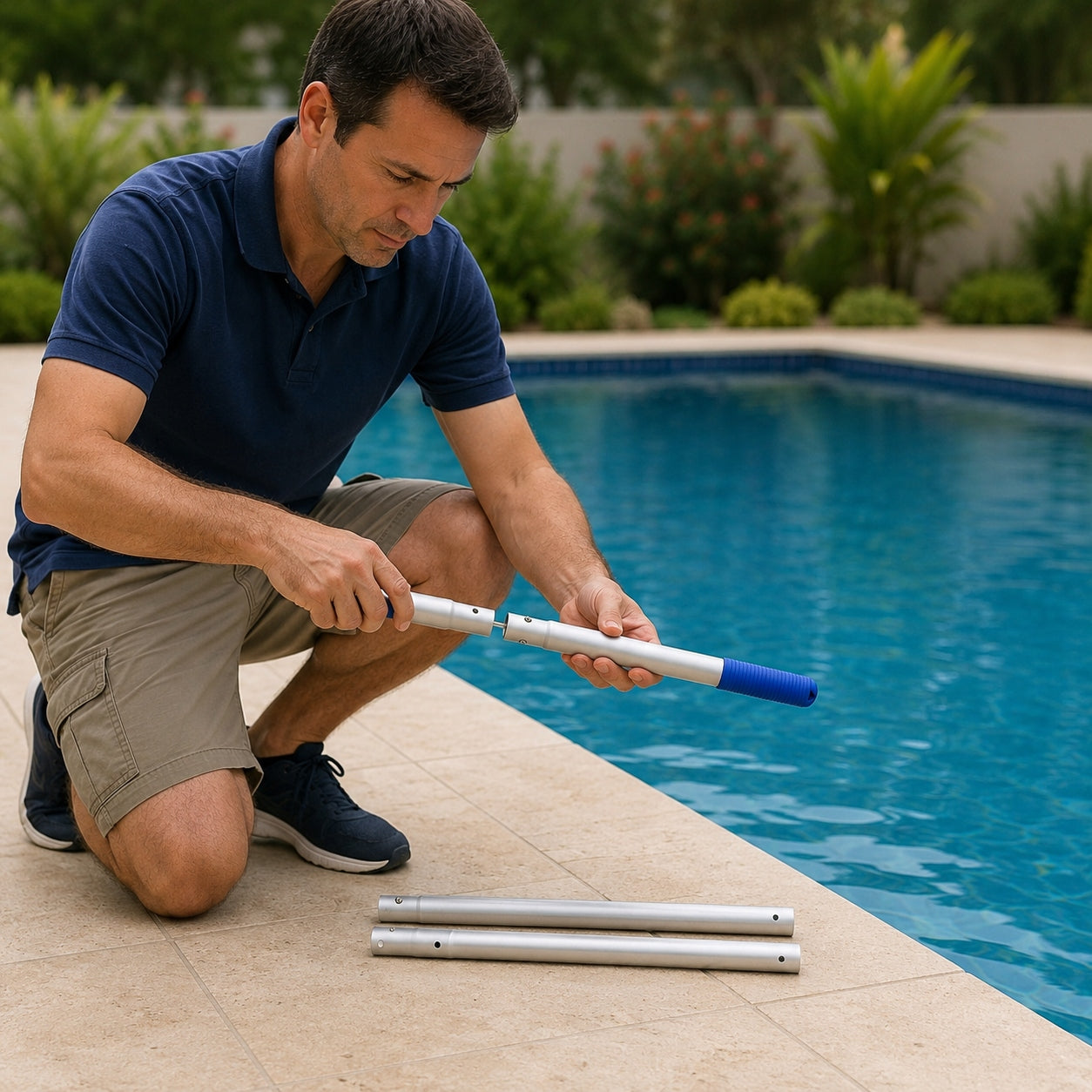 POOL NET STICK FOR CATCHING 3x38 CM ALUMINUM COIL Packaging status original