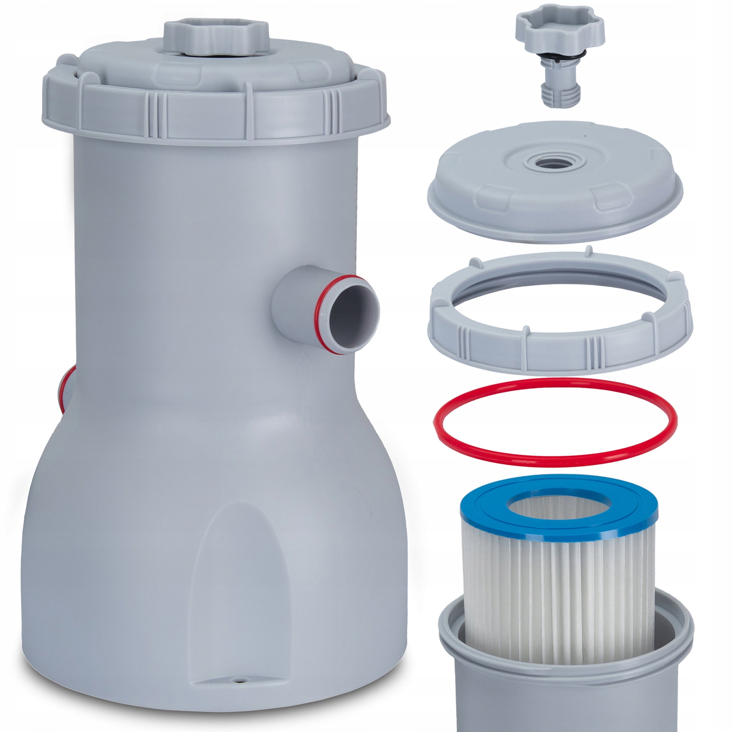 POOL PUMP WITH FILTER FOR POOL FILTERING 3028l/h + FILTERS + HOSES COIL Packaging status original