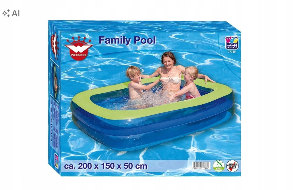 POOL Pumped Inflatable Family HAPPY PEOPLE 2 Chambers 200x