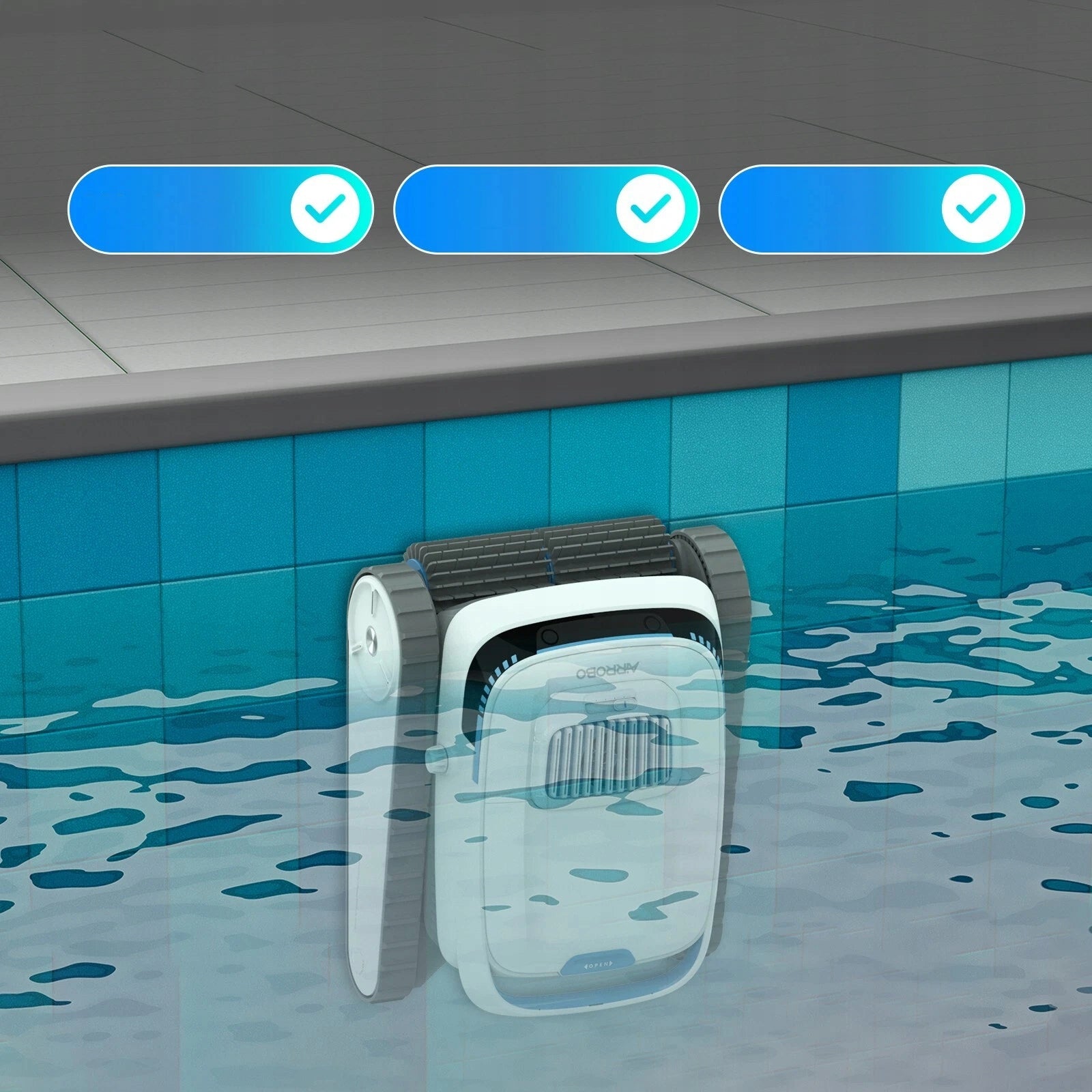 POOL ROBOT FOR CLEANING THE BOTTOM AND WALLS VACUUM CLEANER FOR SWIMMING POOLS AIRROBO PC10 EAN (GTIN) 9331813694836