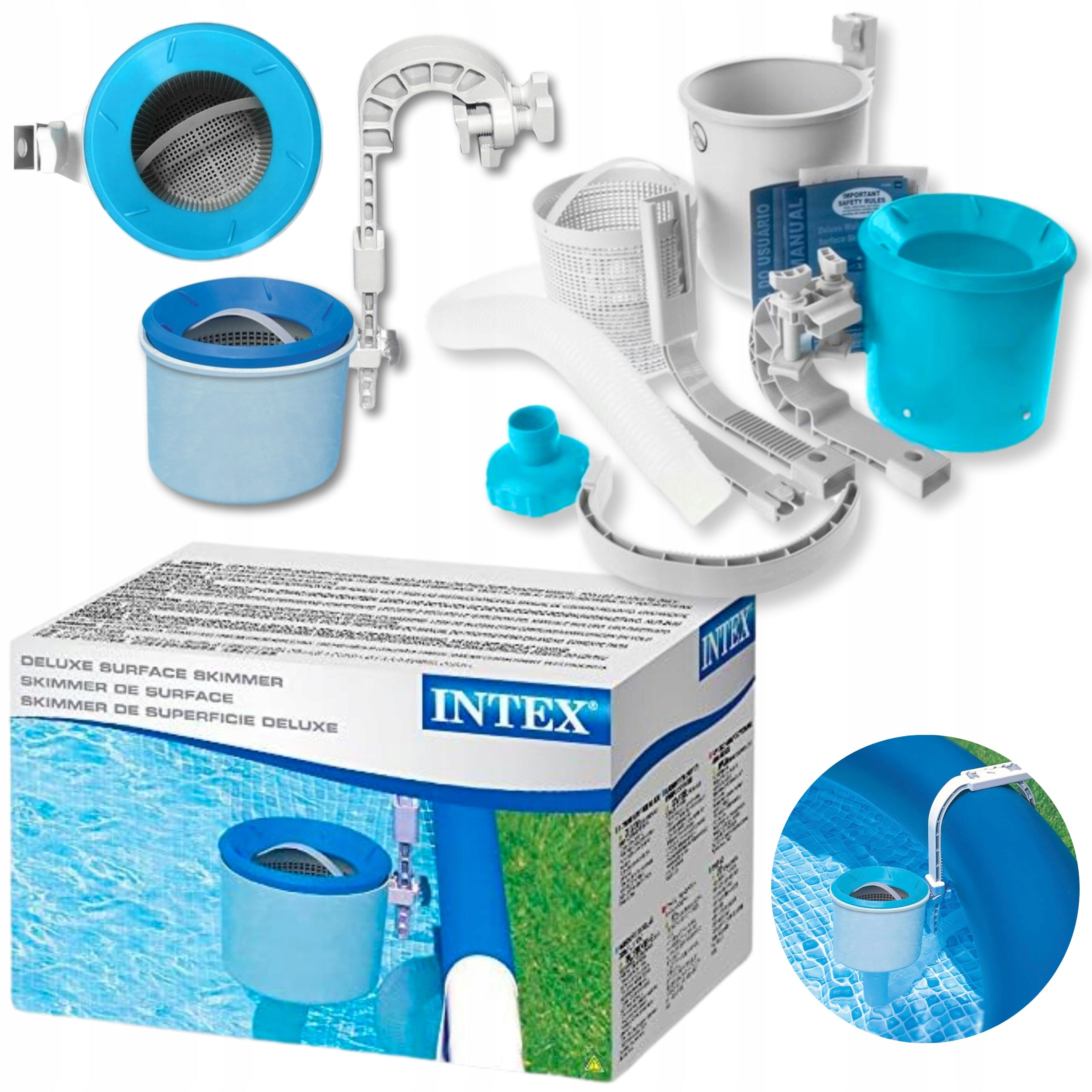 POOL SKIMMER INTEX PURIFYING POOL WATER SURFACE SKIMER