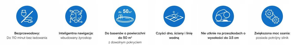 POOL VACUUM CLEANER WIRELESS, AUTOMATIC Aquaviva Osprey 700 Manufacturer code WY3312