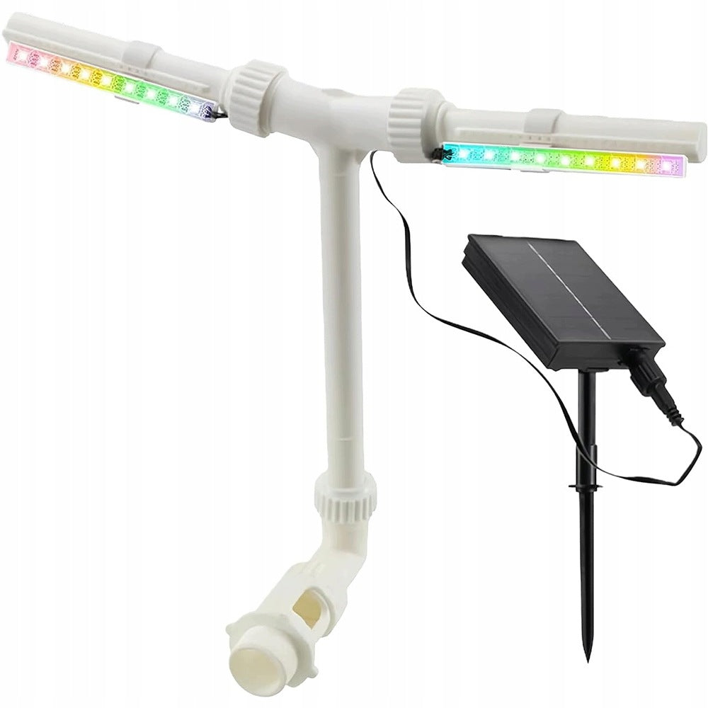 POOL WATERFALL WITH SOLAR POOL LIGHTING ADJUSTABLE RGB LED Brand no brand