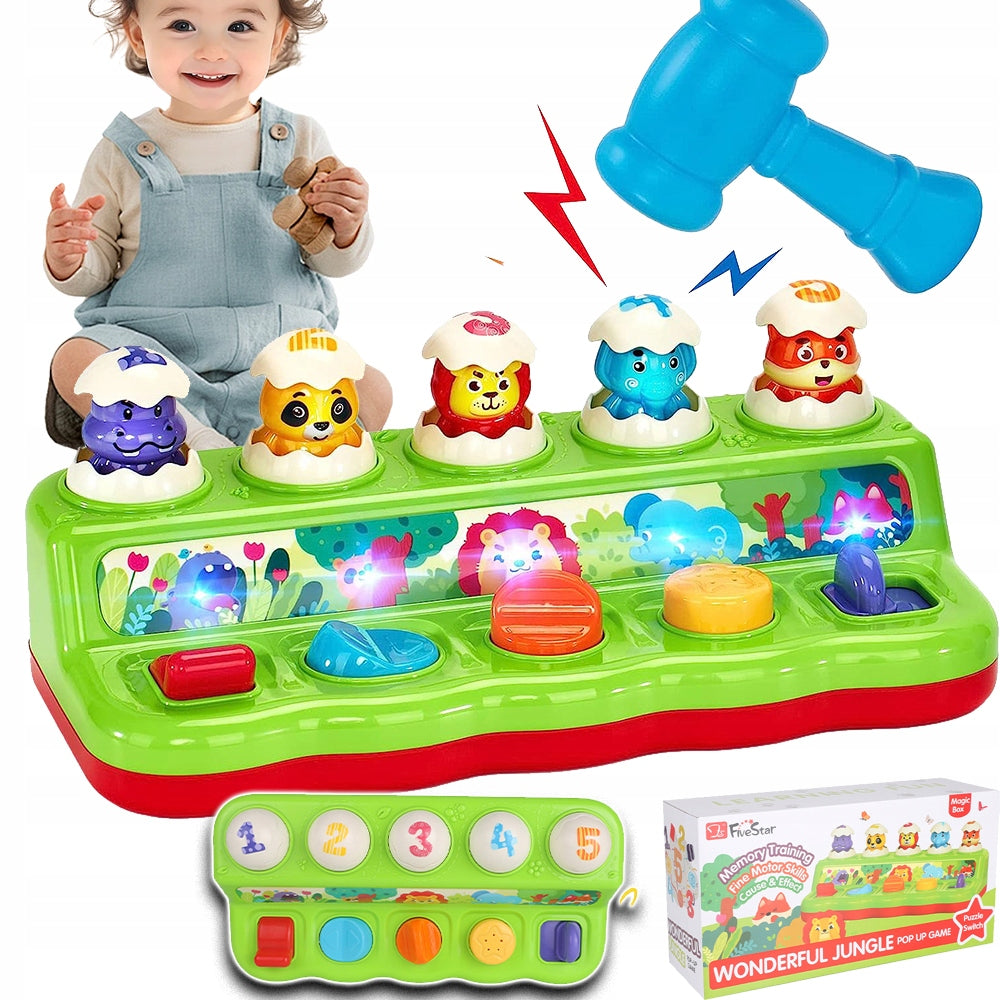 POP-UP ANIMALS INTERACTIVE TOY WITH MUSIC FOR CHILDREN