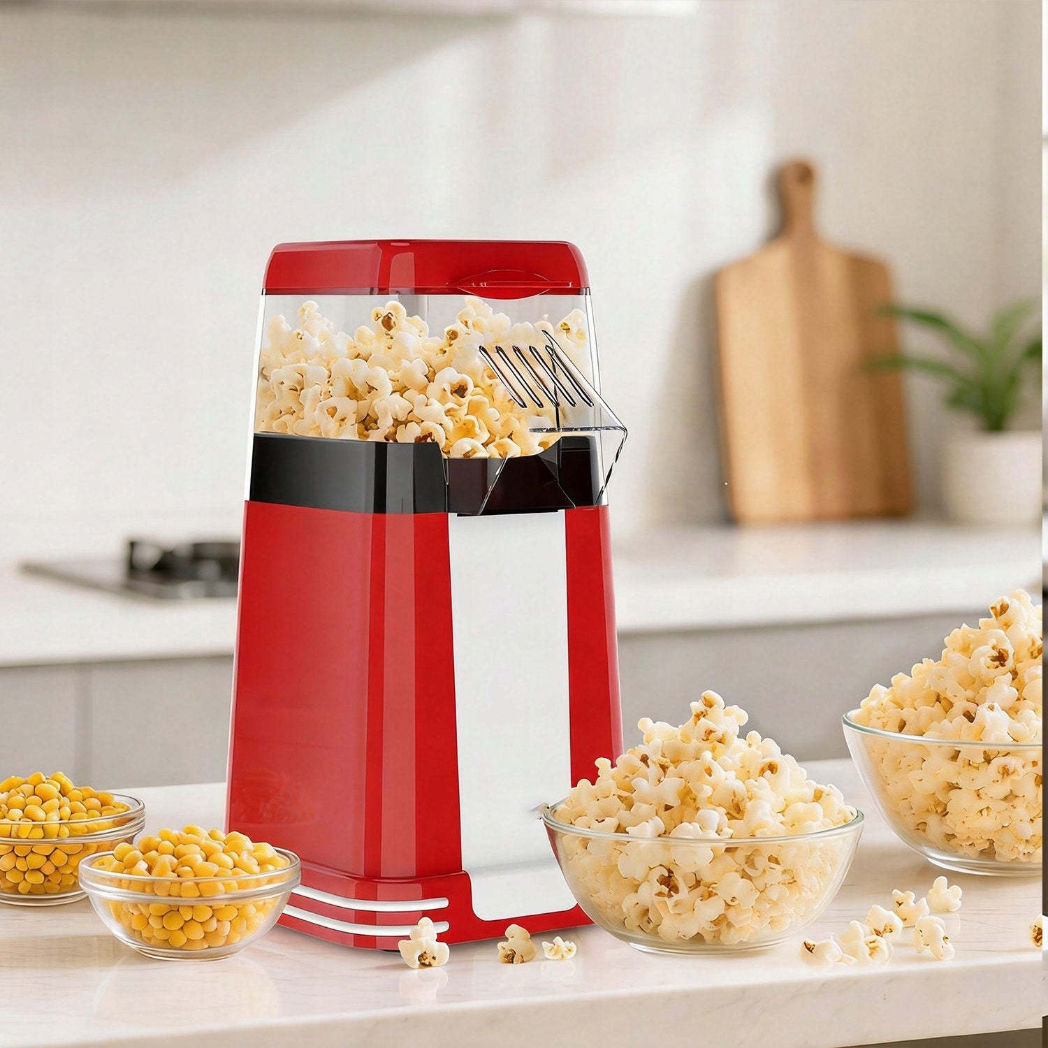 POPCORN MACHINE 1200W EQUITABLE HEATING SIMPLE AND CONVENIENT FOR CHILDREN Packaging status original