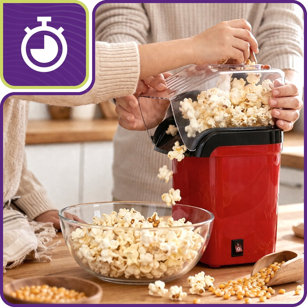 POPCORN MACHINE 1200W Hot Air Fat Free Device LARGE Packaging status original